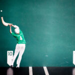 Man During a Jai Alai Game, a typical sport in the Basque Country, Iberia, and some parts of Latin America